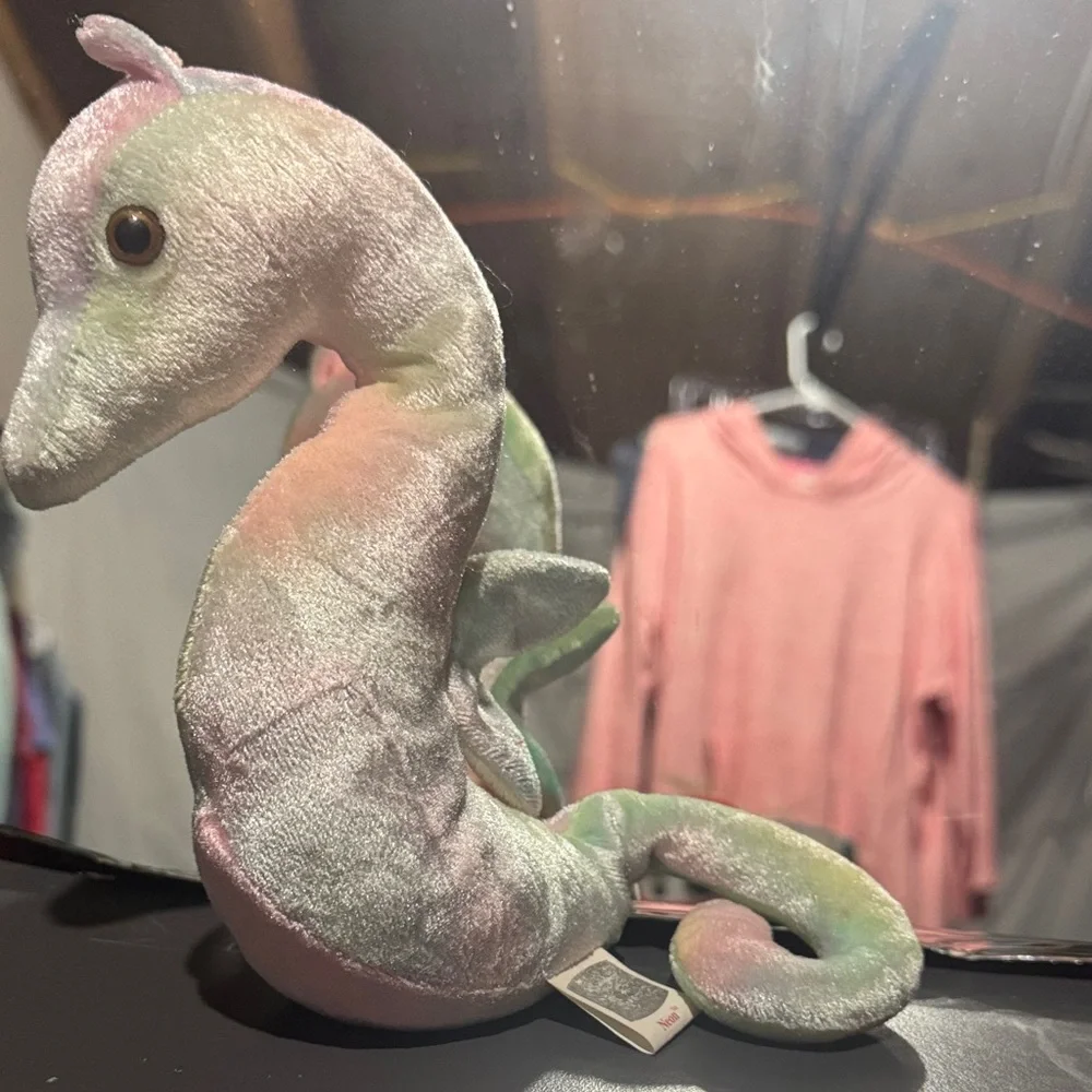Colorful Plush Seahorse Bird Toy